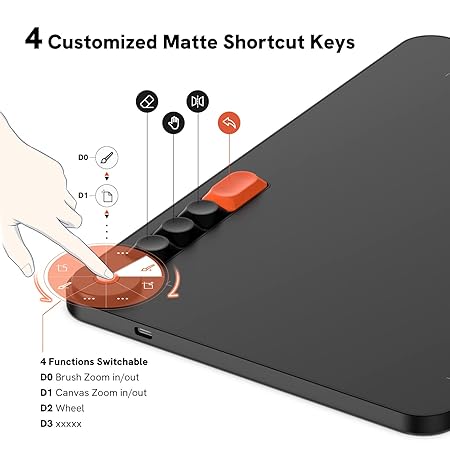 VEIKK Voila L Graphics Pen Tablet 10x6 Inch Drawing Tablet