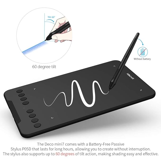 XP-PEN Deco Mini 7 Graphics Tablet Pen Tablet