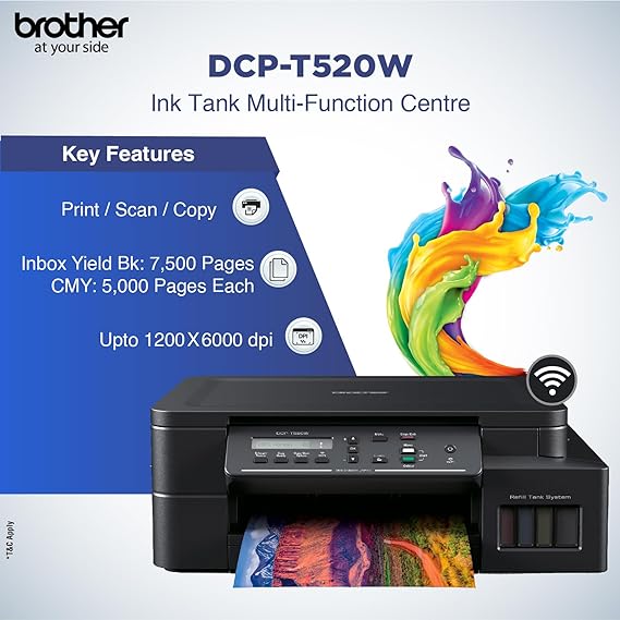Brother DCP-T520W All-in One Ink Tank Refill System Printer