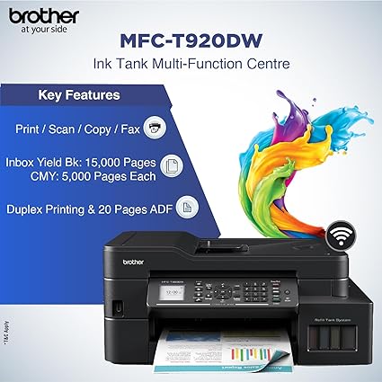 Brother MFC-T920DW All-in One Ink Tank Refill System Printer