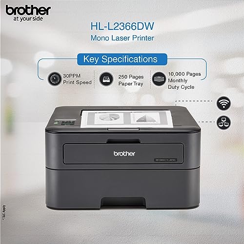 Brother HL-L2366DW Monochrome Laser Printer