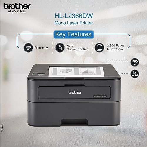 Brother HL-L2366DW Monochrome Laser Printer