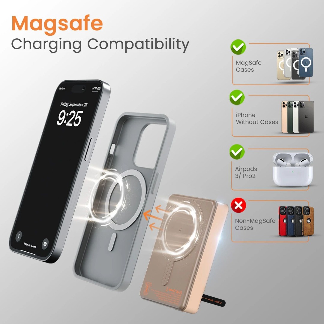 Portronics 10000 mAh 20 W Wireless Slim Pocket Size Power Bank