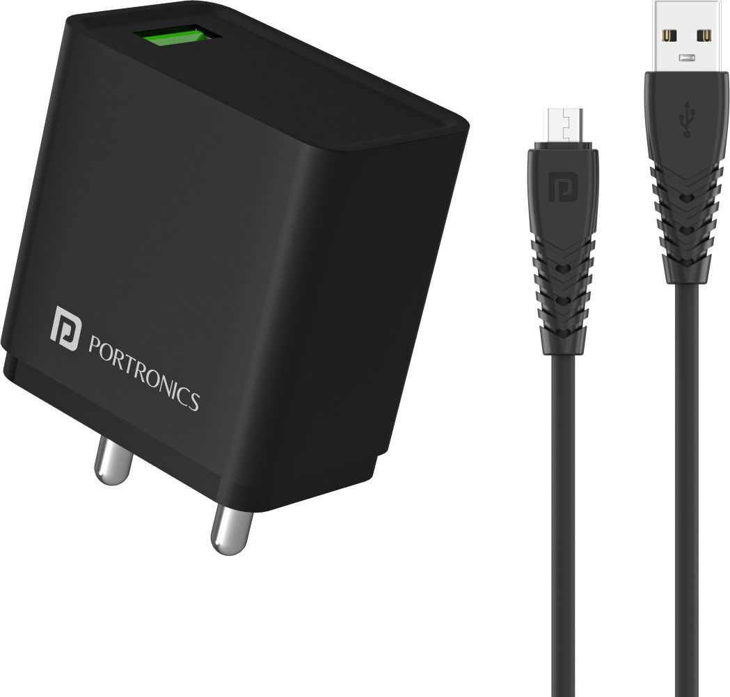 Portronics 18 W Quick Charge 3 A Wall Charger for Mo
