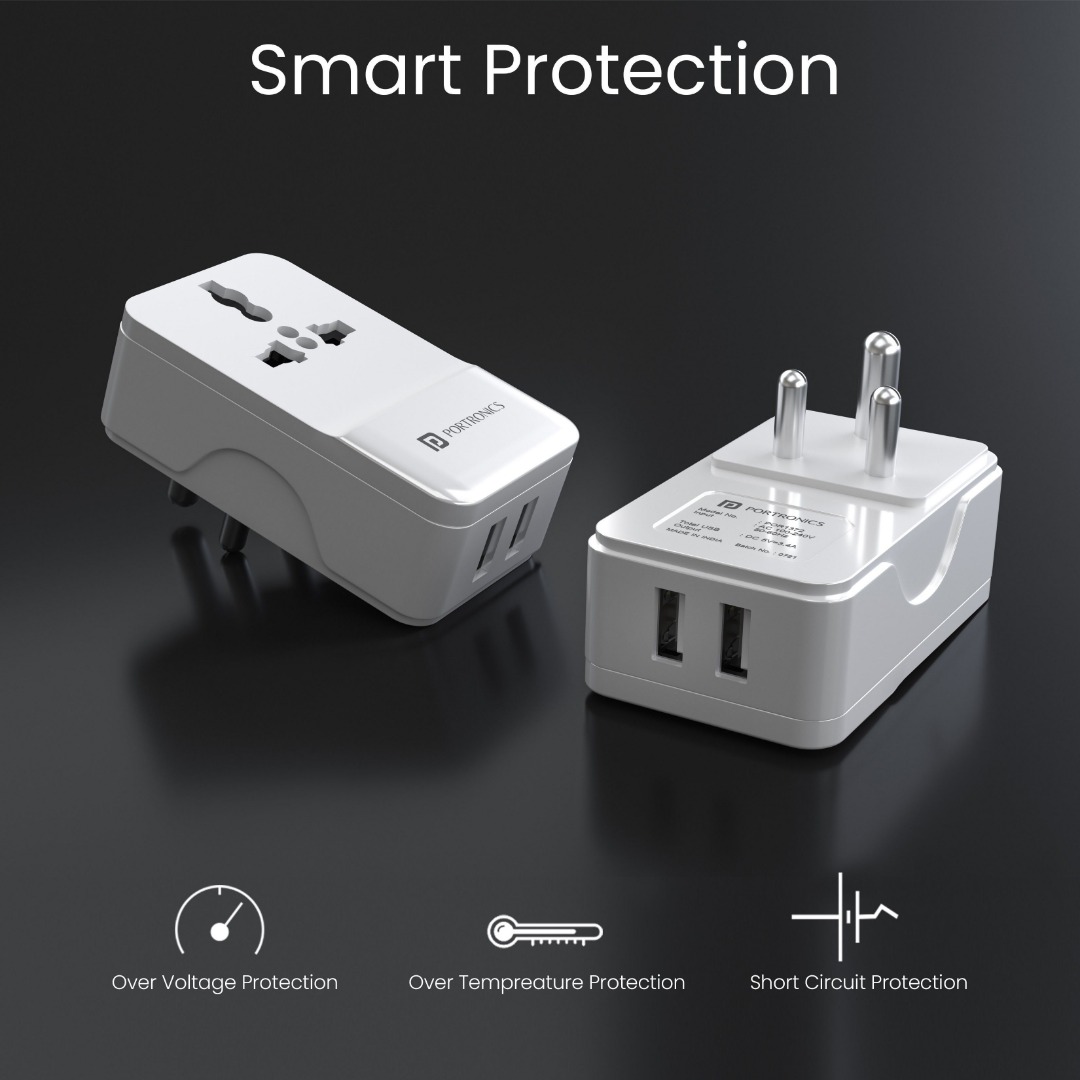 Portronics 18 W Quick Charge 3.4 A Wall Charger for Mobile