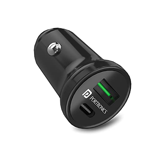 Portronics 38W Dual Output Fast Car Charger