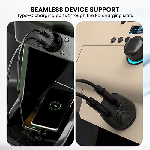 Portronics 40W Car Power 14 Fast Car Charger with Dual Type-C Output