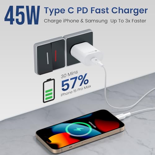 Portronics 45W Adapto 45A Type C Super Fast Charging Adaptor