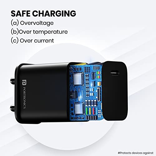 Portronics Adapto 20C Type C 20w Adapter for iPhone Series