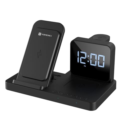 Portronics Bella 15 W 3 in 1 Wireless Charger for iP