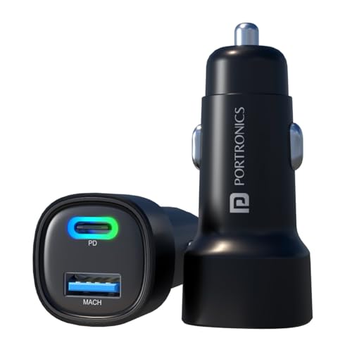 Portronics Car Power 30 Dual Output Fast Car Charger