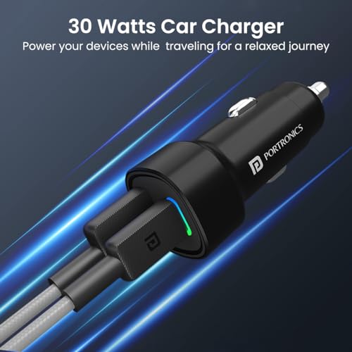 Portronics Car Power 30 Dual Output Fast Car Charger