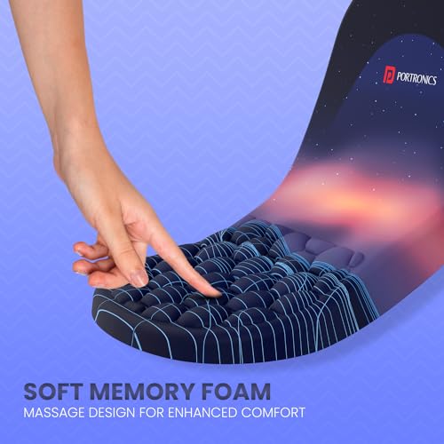 Portronics Comfipad Wrist Rest Mouse Pad with Soft Foam Cushion