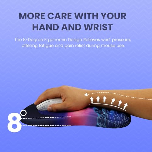 Portronics Comfipad Wrist Rest Mouse Pad with Soft Foam Cushion