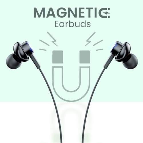 Portronics Conch Gamma C in Ear Type C Wired Earphones with in Line HD Mic & Magnetic Earbuds