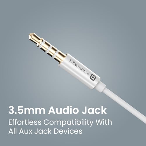 Portronics Conch Sigma A in Ear 3.5mm Aux Wired Earphones with in Line HD Mic & Magnetic Earbuds