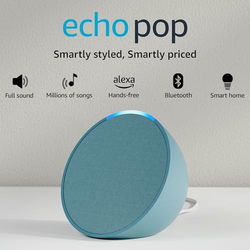 Amazon Echo Pop| Smart speaker with Alexa and Blueto