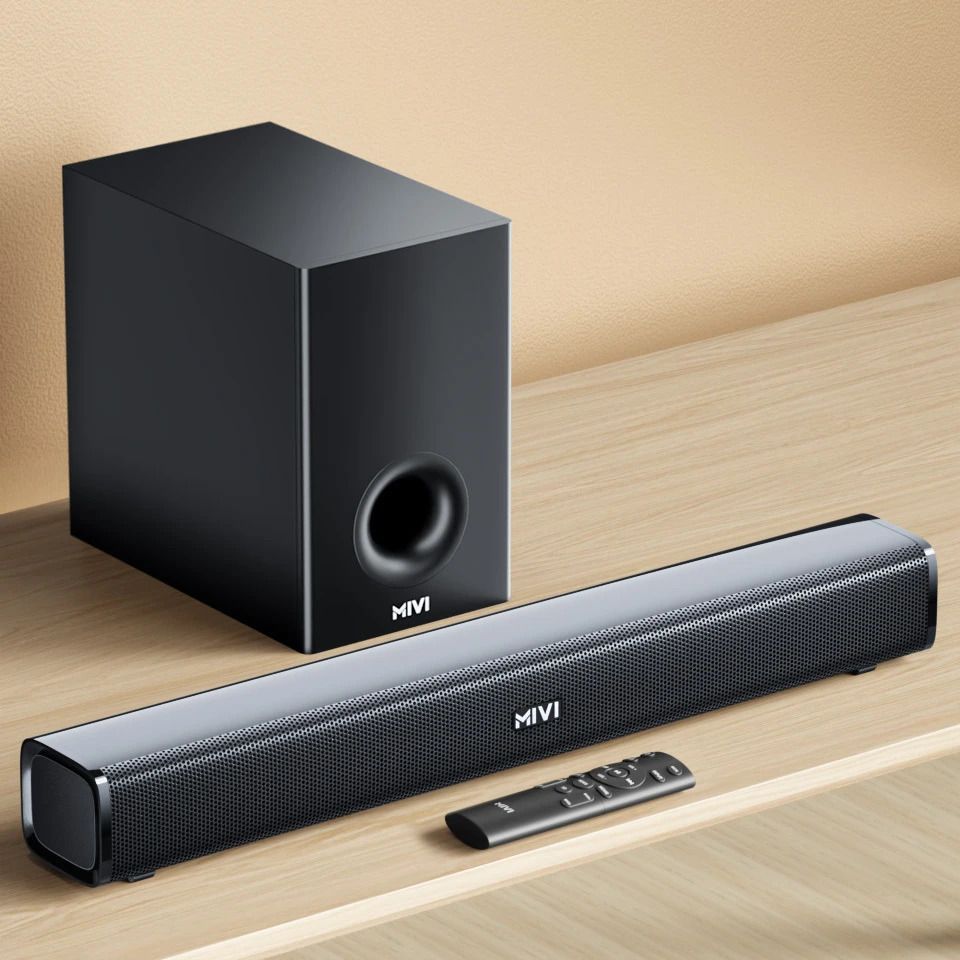 Mivi Fort H160 Soundbar, 160 Watts, 2.1 Channel, Mul