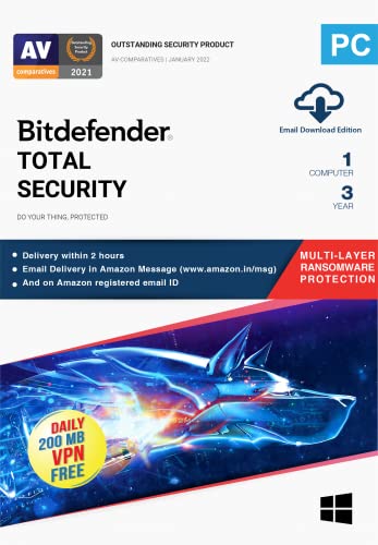 Bitdefender - 1 Computer,3 Years - Total Security | 