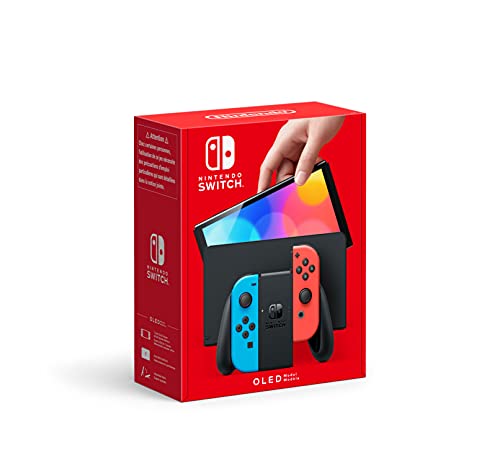 Nintendo Switch OLED model With Neon Red & Neon Blue