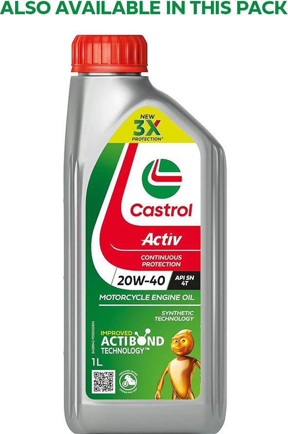 Castrol Active 4T 20W-40 Synthetic Technology Engine Oil