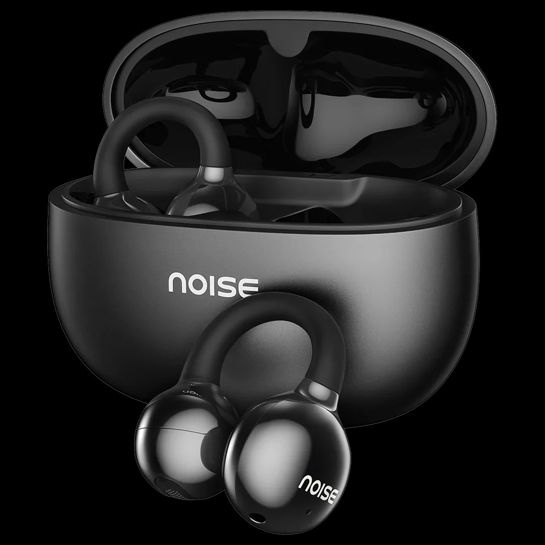 Noise Air Clips 40H Playtime with Touch Controls earpods (Pearl Black)