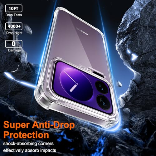 Coko Shockproof Back Case Cover for Xiaomi 17 Pro Max with Camera Bumper - Transparent