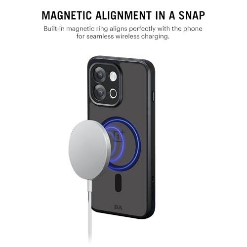 DailyObjects Nimbus Magnetic Case Cover Compatible with OnePlus 13s | Wireless Charging Slim Back Cover - Black