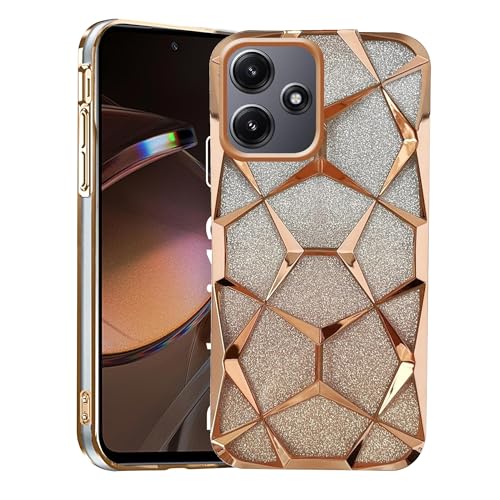 Glitter Case Compatible for Xiaomi Redmi 12 5G (Gold Glitter Case Compatible for Xiaomi Redmi 12 5G (Gold