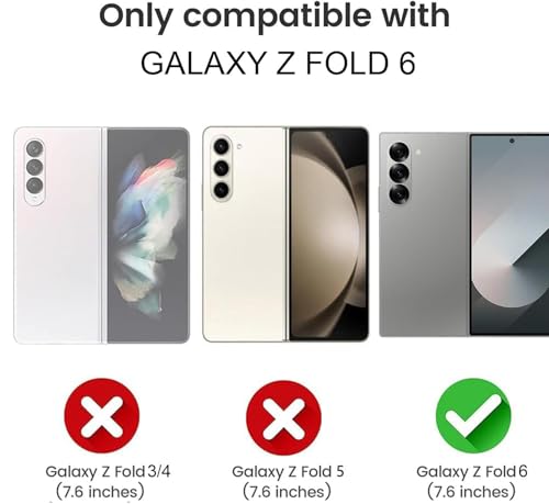 Kapa Soft Full Fabric Protective Back Case Cover for Samsung Galaxy Z Fold 6 (Black)