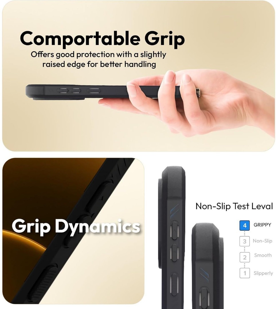 KAPAVER Mag-X Sandstone Back Cover Case Compatible with MagSafe, Magnetic Case for OnePlus 15