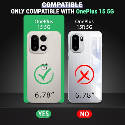 TheGiftKart Hybrid Shockproof Back Cover Case for OnePlus 15 5G (PC & TPU, Translucent Smoke Matte Back, Black Sides)