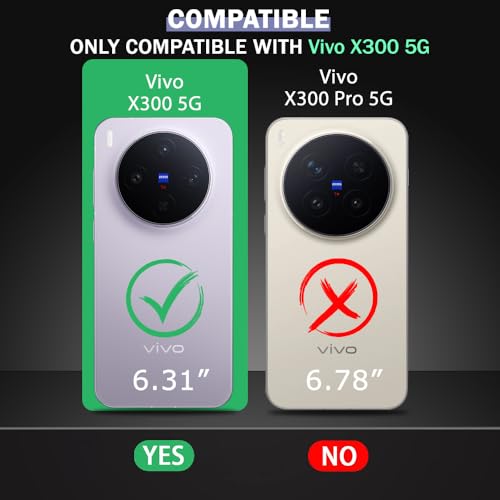 TheGiftKart Shockproof Crystal Clear Back Cover Case for Vivo X300 5G (PC & TPU, Black Bumper)