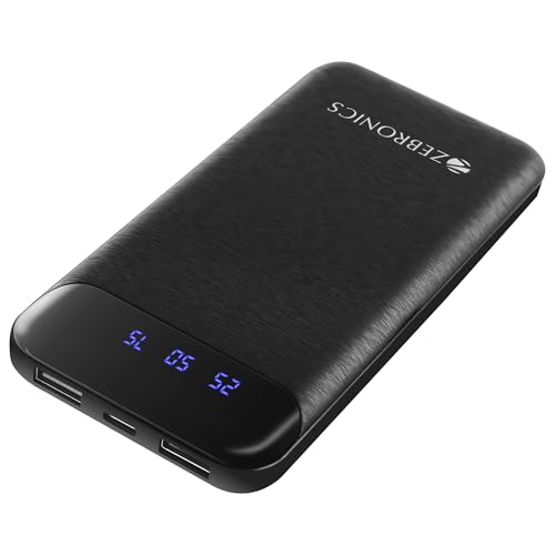 ZEBRONICS MB10000S4 Power Bank, 10000 mAh, 12W, Dual