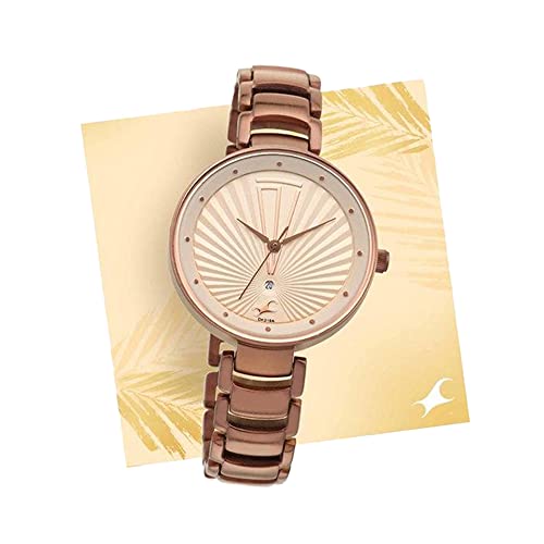 Fastrack Ruffles Quartz Analog with Date Beige Dial Fastrack Ruffles Quartz Analog with Date Beige Dial