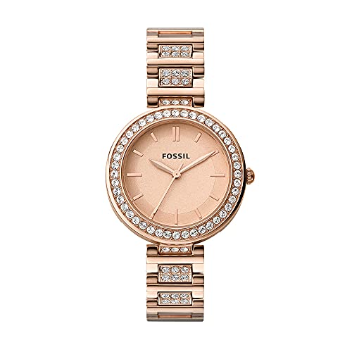 Fossil Stainless Steel Women Karli Rose Gold Dial An Fossil Stainless Steel Women Karli Rose Gold Dial An