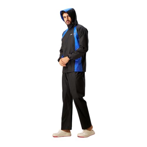 ZEEL Rain Coat for Men Waterproof for Bike Riders with Adjustable Hood along with inner pockets