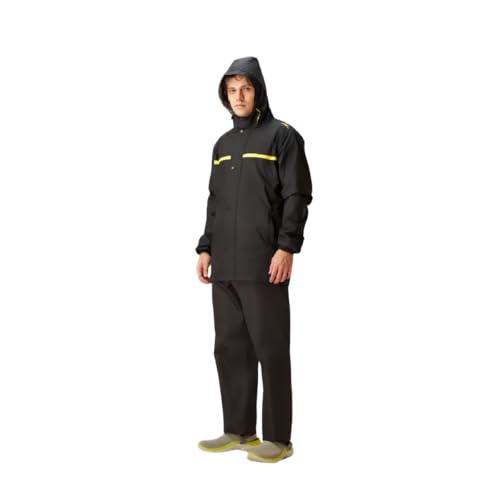 ZEEL Rain Coat for Men Waterproof for Bike Riders with Adjustable Hood along with inner pockets JS301