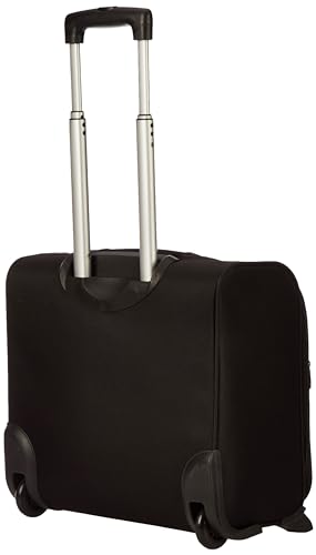 VIP Alfa 44Cm Polyester 2W Black Business Overnighter Trolley Bag with Spinner Wheels, Extra Small