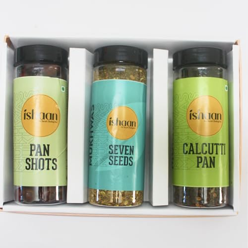 Ishaan Mukhwas 3 in 1  Mukhwas combo (Calcutti Pan, Seven Seeds, and Pan Shots ) ,Pack of 3
