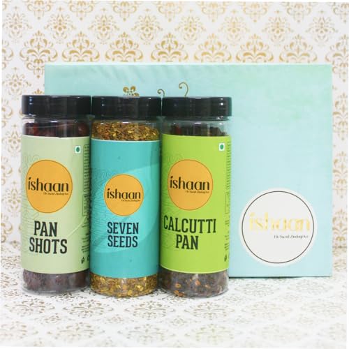 Ishaan Mukhwas 3 in 1  Mukhwas combo (Calcutti Pan, Seven Seeds, and Pan Shots ) ,Pack of 3