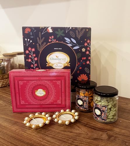 Ghasitaram Gifts Hamper Box Of Best Bites,2 Jars Of 