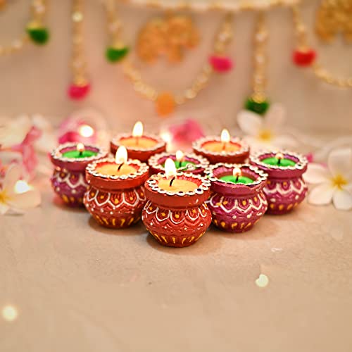 Collectible India Handmade Matki Candles Diwali Gift