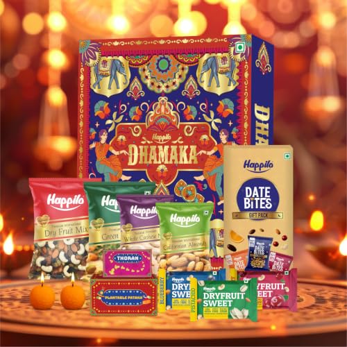 Happilo Premium Dhamaka Diwali Gift Box 11 Inclusion Happilo Premium Dhamaka Diwali Gift Box 11 Inclusion