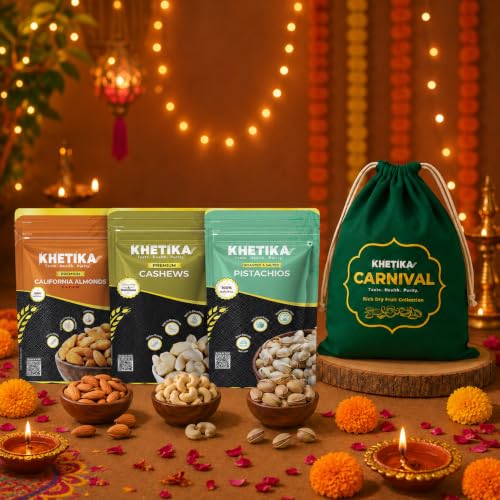Khetika Celebration Trio Festive Dry Fruits Gift Pot Khetika Celebration Trio Festive Dry Fruits Gift Pot