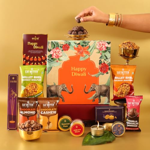 Gajraj 11-Item Diwali Gift Hamper – Dry Fruit Laddoo Gajraj 11-Item Diwali Gift Hamper – Dry Fruit Laddoo