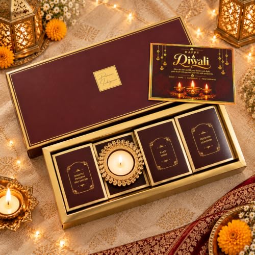 NutriSnacksBox Luxury Brown Diwali Gift Box – Almond