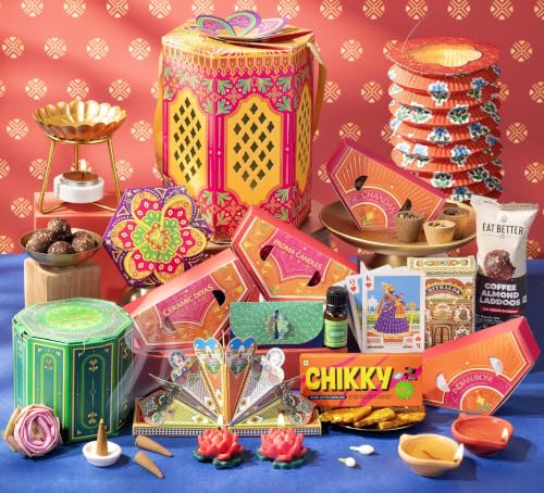 Phool 13-Item Diwali Lantern Gift Box – Ceramic Diya