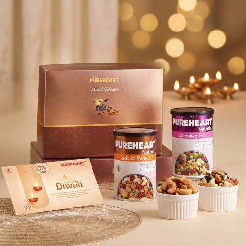 PUREHEART Diwali Gift Hamper-Trail Mix, Salt & Sweet