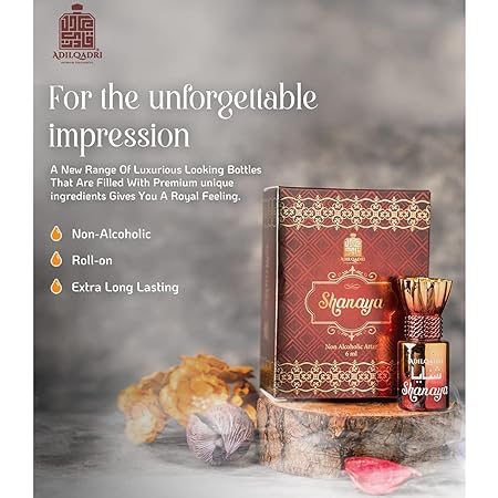 AdilQadri Shanaya Attar Arabic & French Blend Unisex Non-Alcoholic Roll-On Long Lasting Attar